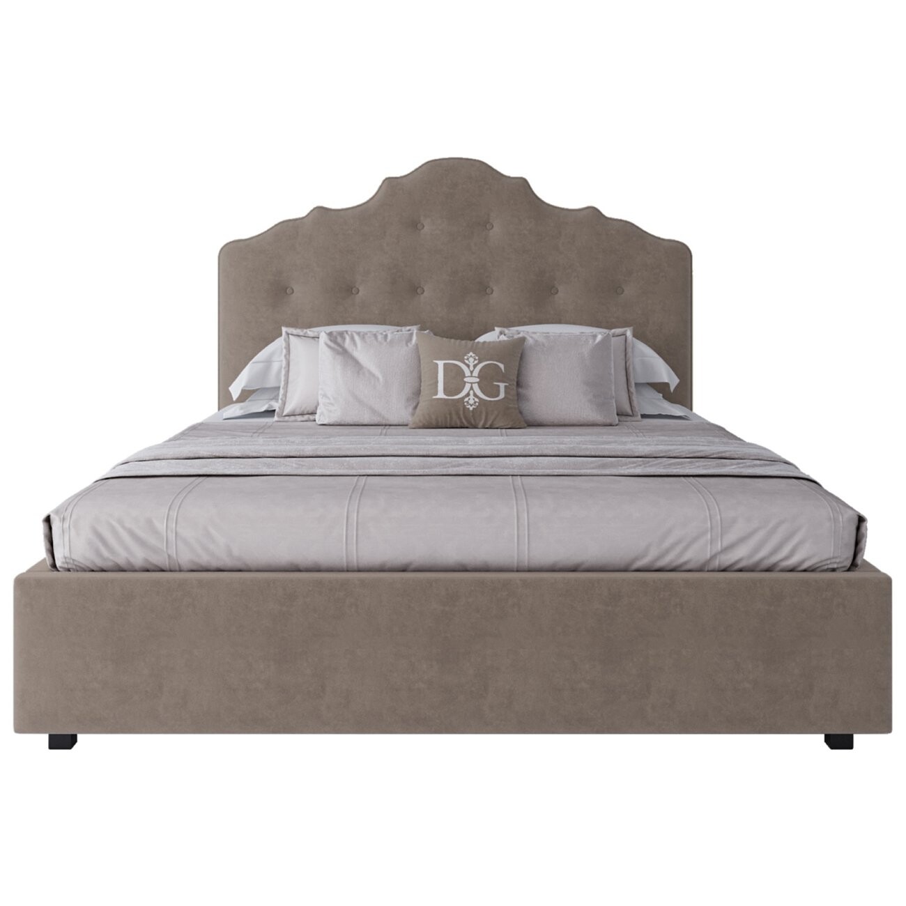 Кровать двуспальная 160х200 бежевая Palace - изображение 2