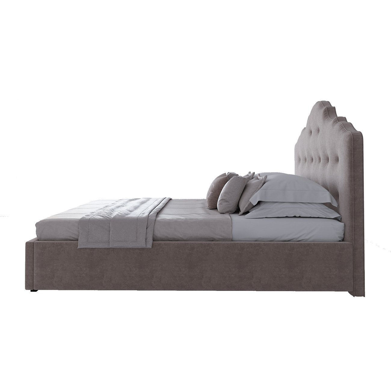 Кровать двуспальная 160х200 серо-коричневая Palace - изображение 3
