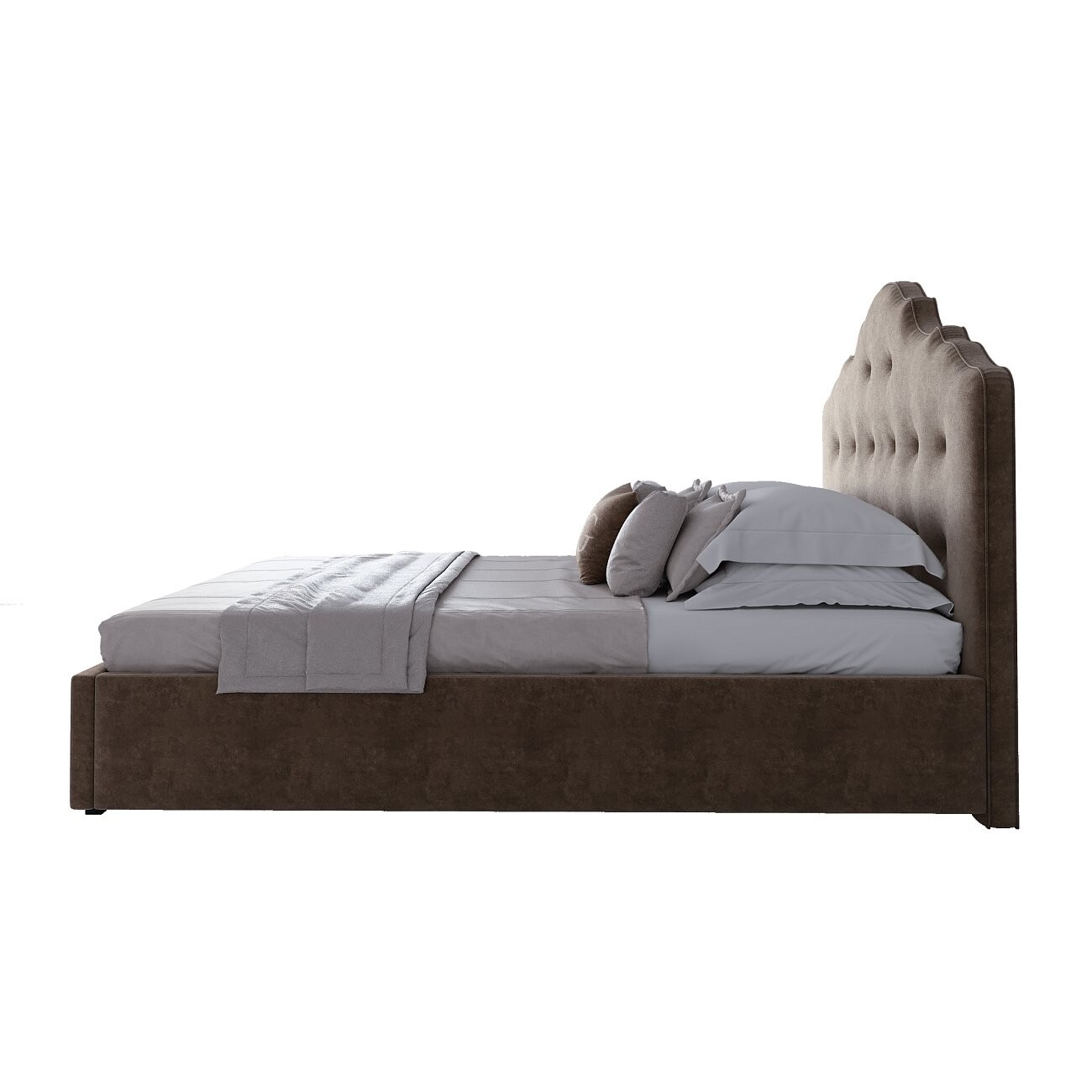 Кровать двуспальная 160х200 см коричневая Palace - купить за 76690 руб ...