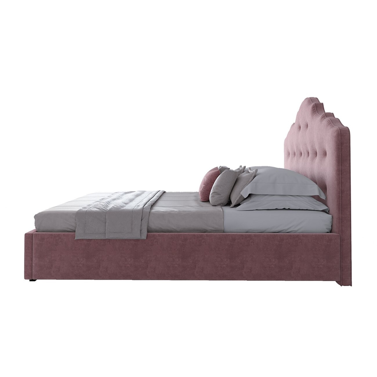 Кровать двуспальная 160х200 пыльная роза Palace - изображение 3