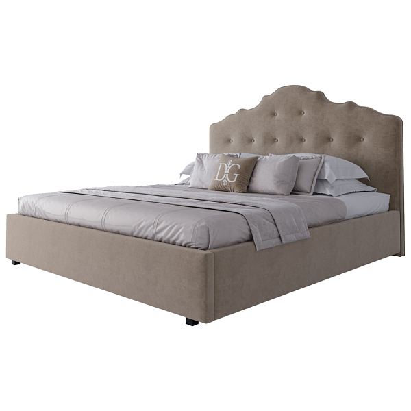 Кровать двуспальная 180х200 бежевая Palace - изображение 1
