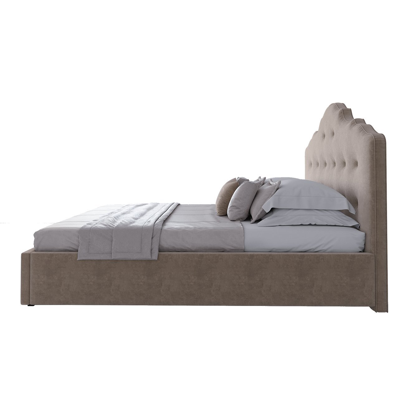 Кровать двуспальная 180х200 бежевая Palace - изображение 3