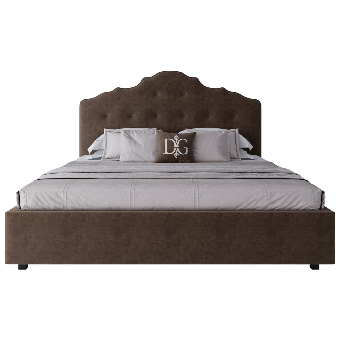 Кровать двуспальная 180х200 коричневая Palace - изображение 2