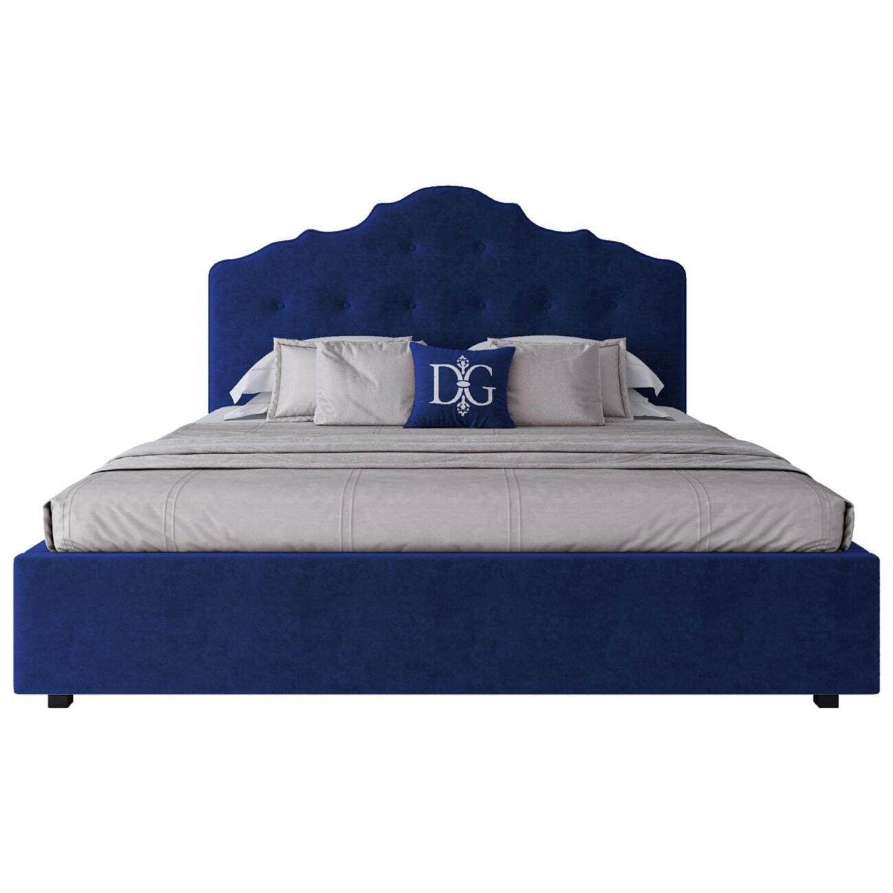 Кровать двуспальная 180х200 синяя Palace - изображение 2