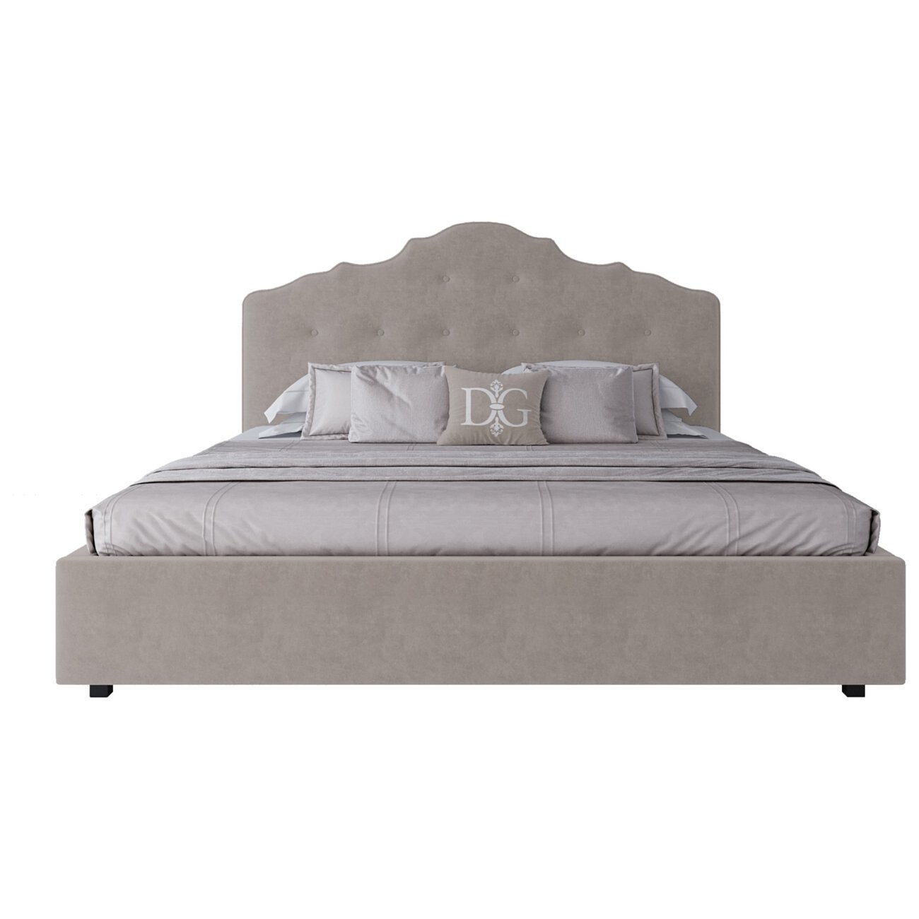 Кровать евро 200х200 светло-бежевая Palace - изображение 2