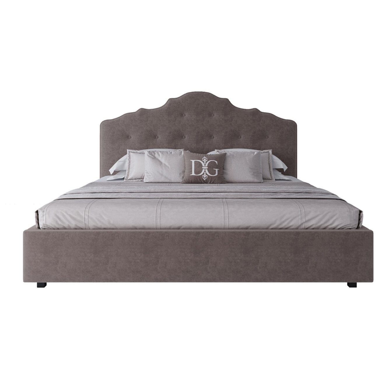 Кровать евро 200х200 серо-коричневая Palace - изображение 2