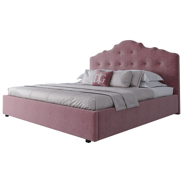 Кровать большая 200х200 Palace пыльная роза - изображение 1