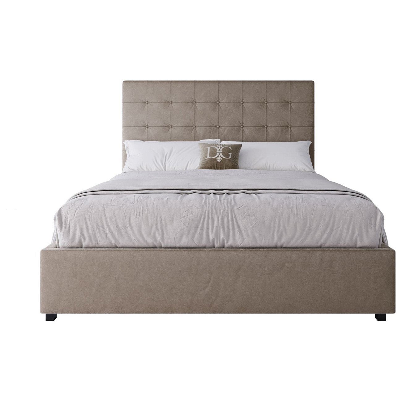 Кровать двуспальная 160х200 бежевая Royal Black - изображение 3
