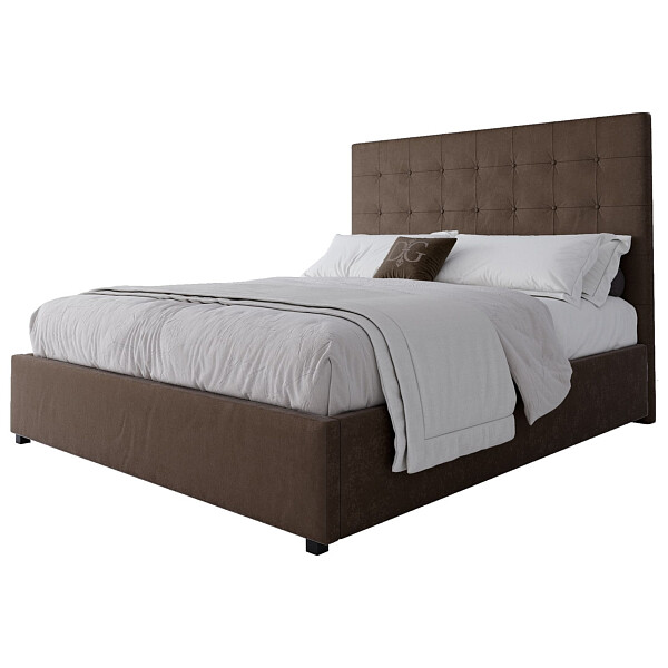 Кровать двуспальная 160х200 темно-коричневая Royal Black - изображение 1