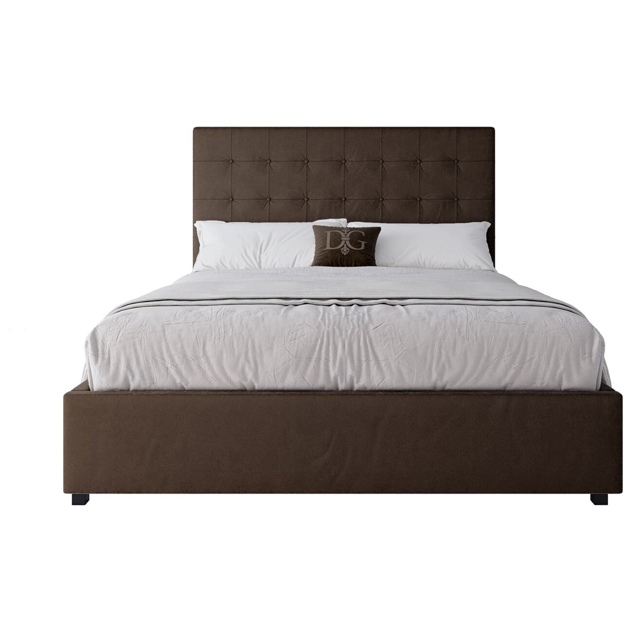 Кровать двуспальная 160х200 темно-коричневая Royal Black - изображение 2