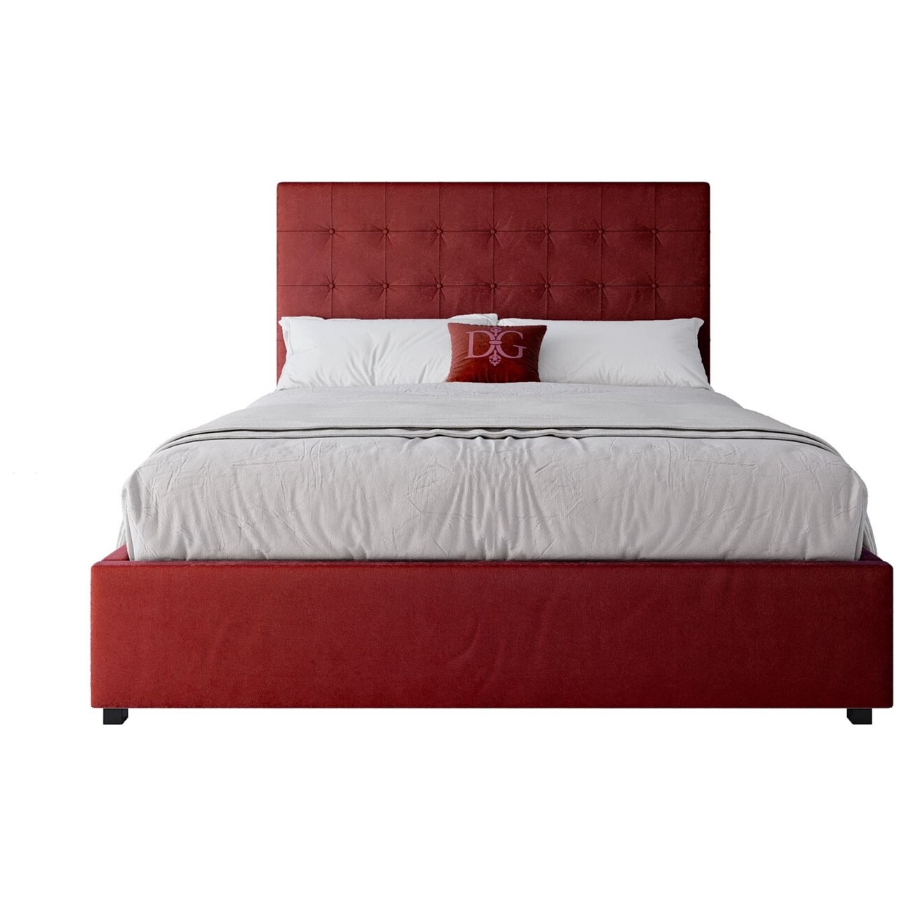 Кровать двуспальная 160х200 красная Royal Black - изображение 2