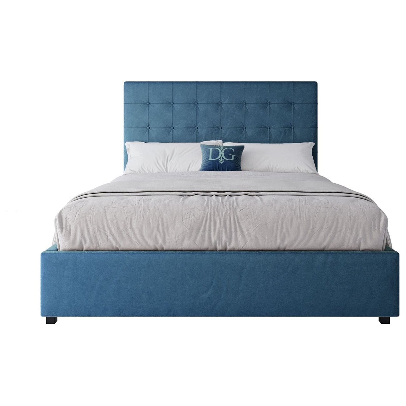 Кровать двуспальная 160х200 морская волна Royal Black - изображение 3