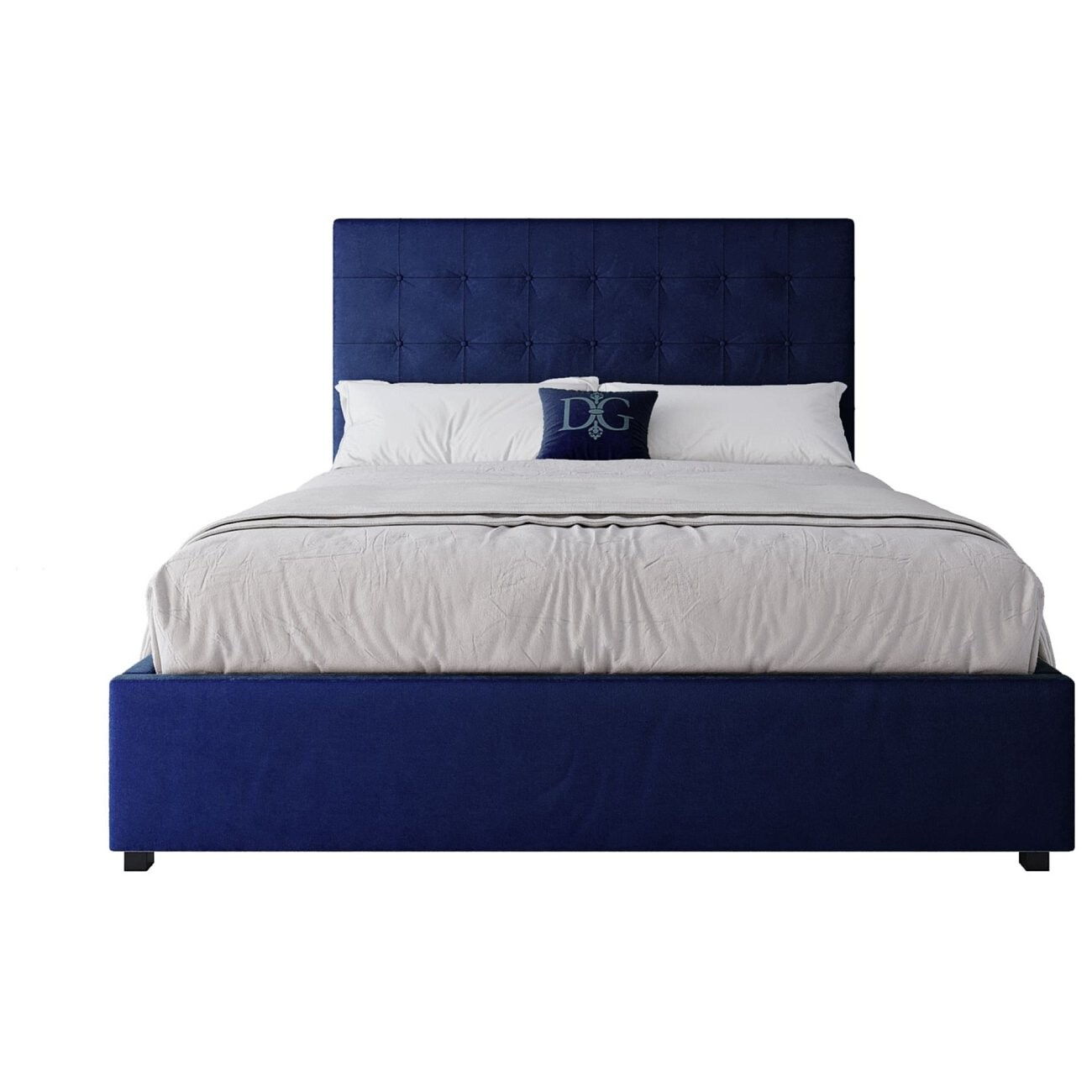 Кровать двуспальная 160х200 синяя Royal Black - изображение 2