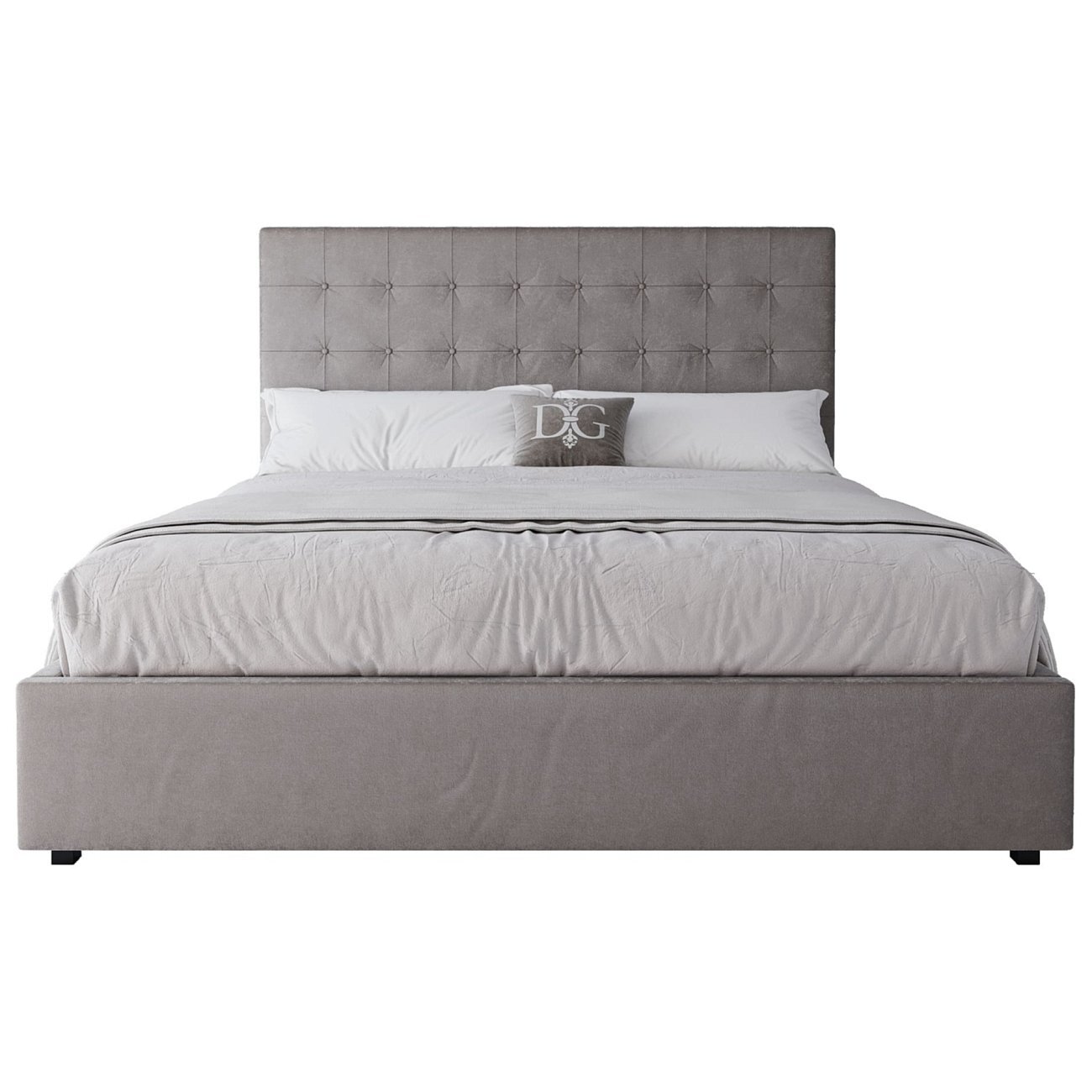 Кровать двуспальная 180х200 светло-коричневая Royal Black - изображение 2