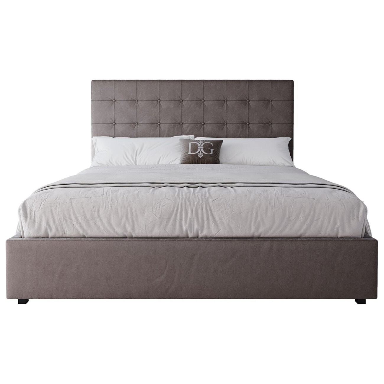 Кровать двуспальная 180х200 светло-коричневая Royal Black - изображение 2