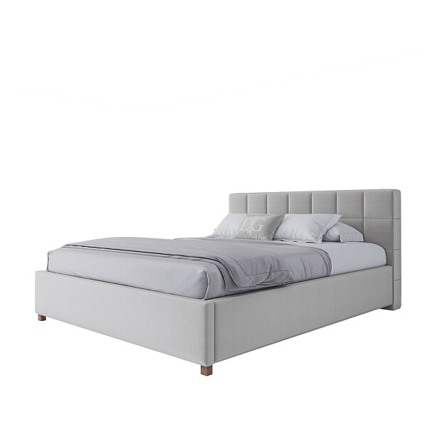 Кровать двуспальная с мягким изголовьем 160х200 молочная Wales - изображение 1