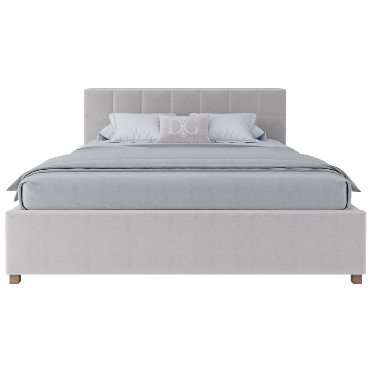 Кровать двуспальная с мягким изголовьем 160х200 молочная Wales - изображение 2