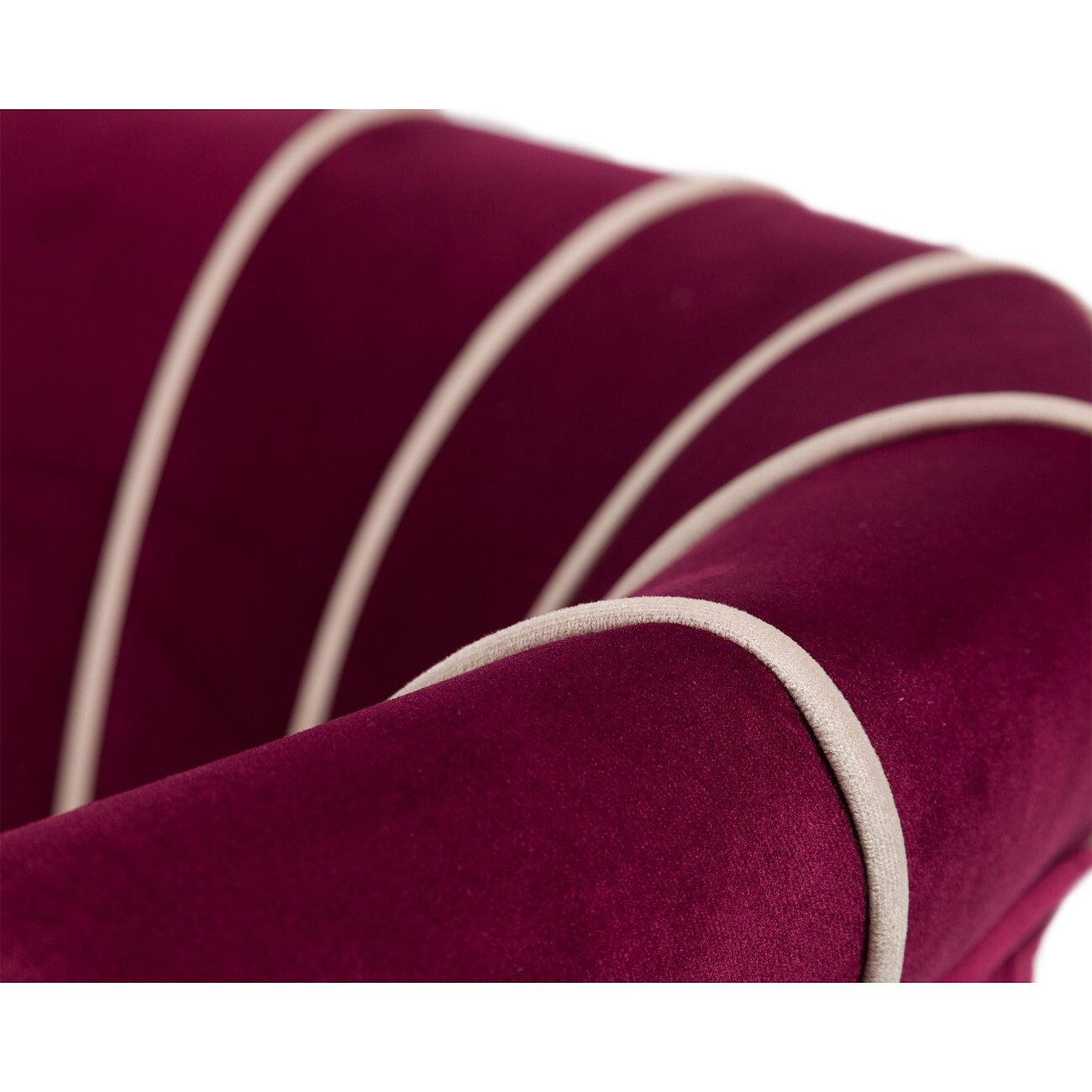 Кресло круглое с фигурной спинкой фиолетовое Shell - изображение 5