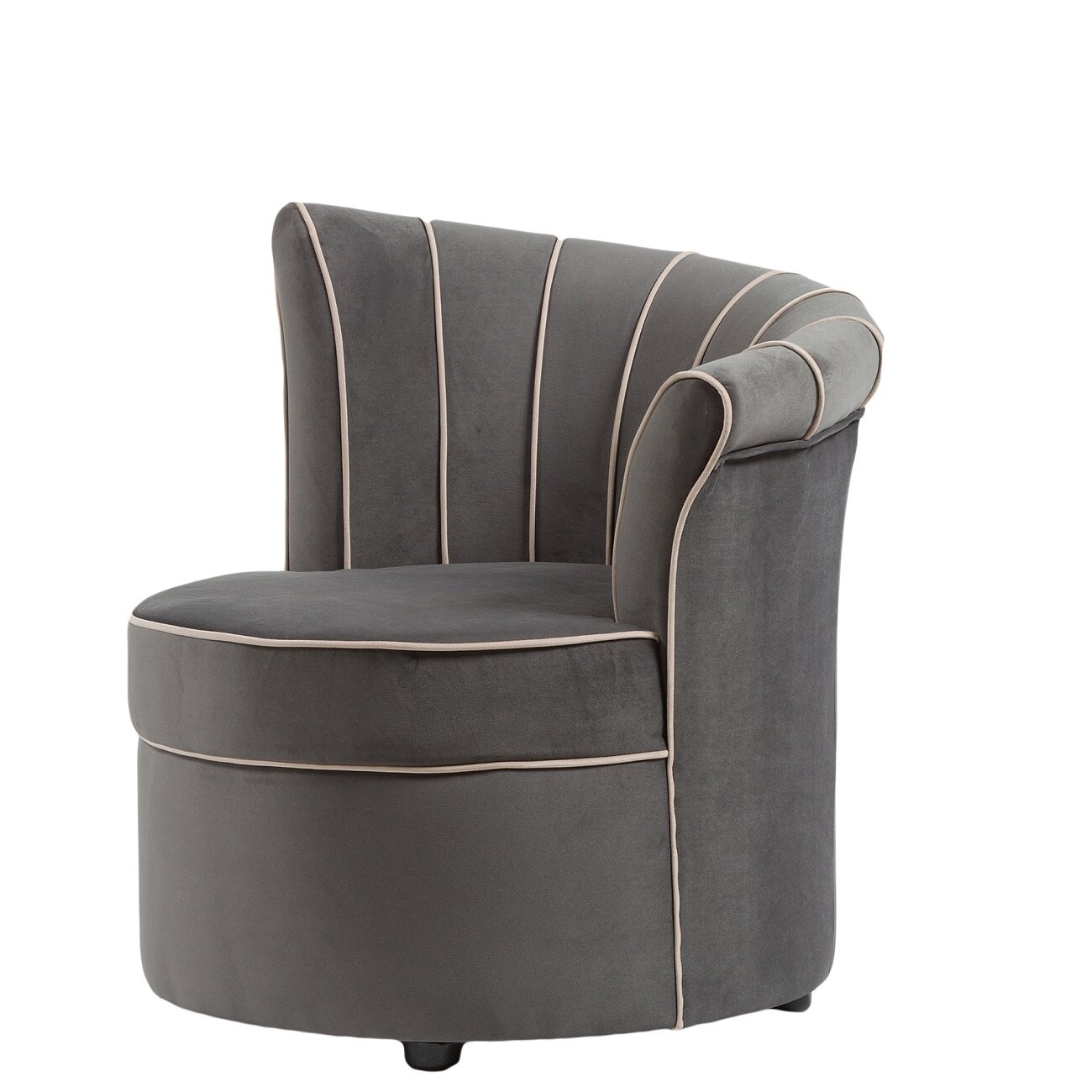 Кресло с мягкими подлокотниками серое Shell - изображение 4