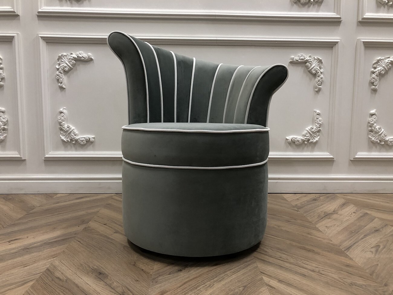 Кресло с мягкими подлокотниками серое Shell - изображение 8