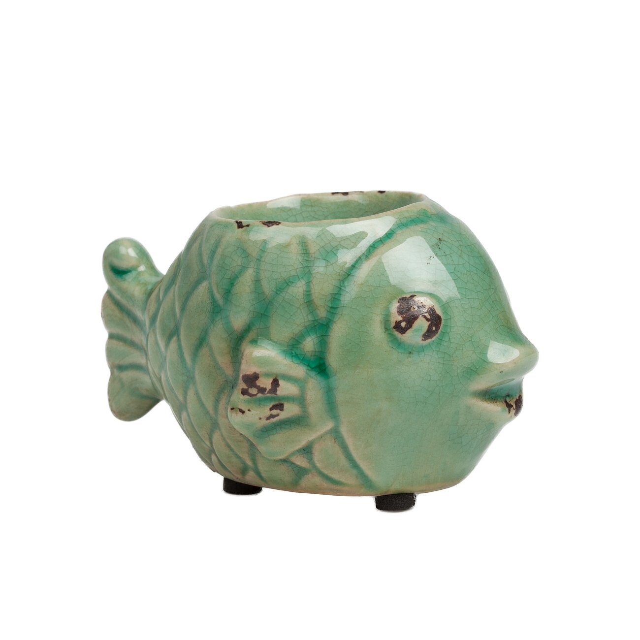 Подсвечник керамический голубой "Рыбка" - изображение 3