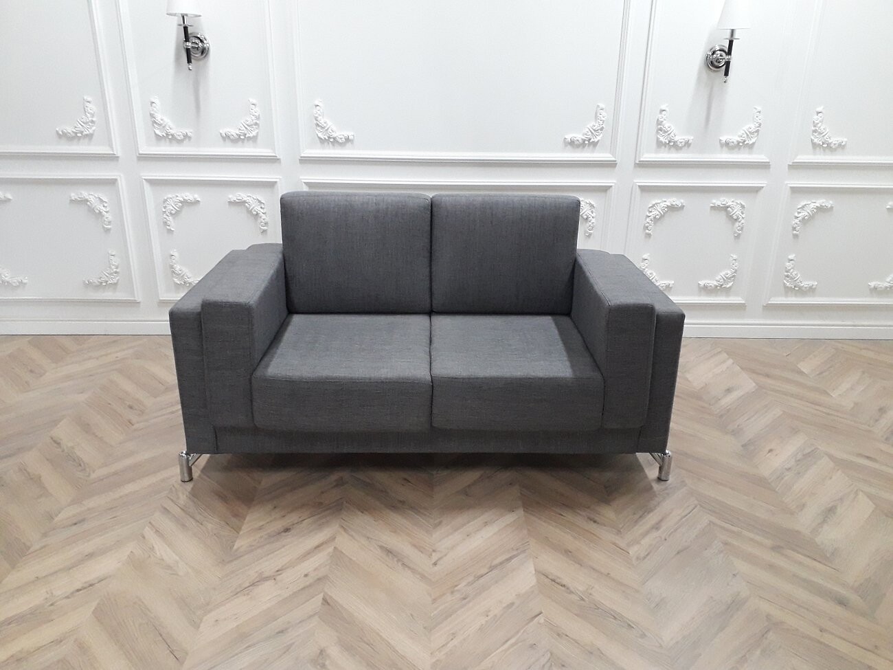 Диван Andrew двухместный прямой серый - изображение 4