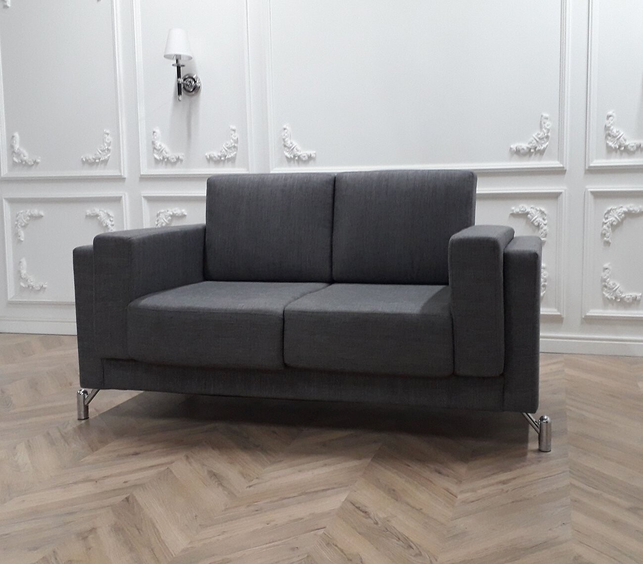 Диван Andrew двухместный прямой серый - изображение 5