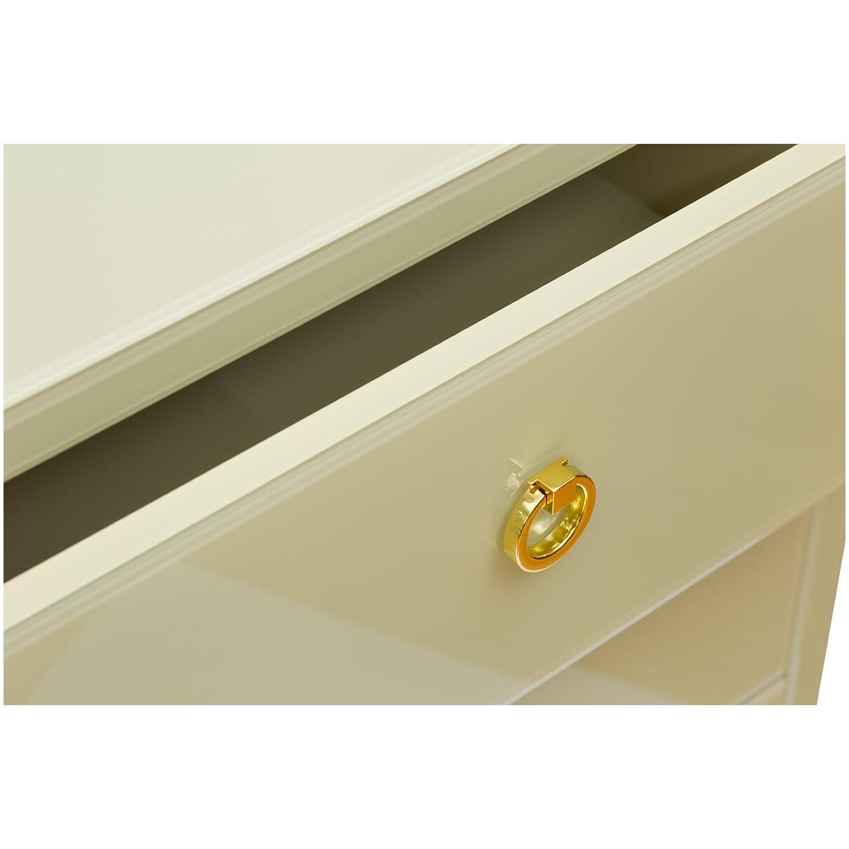 Комод бежевый с золотыми деталями Classic White - изображение 4