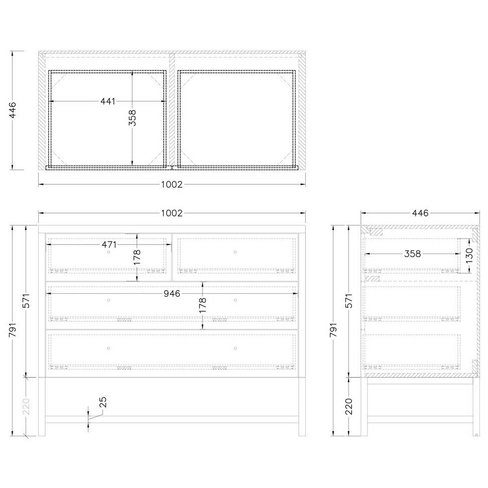Комод бежевый с золотыми деталями Classic White - изображение 6