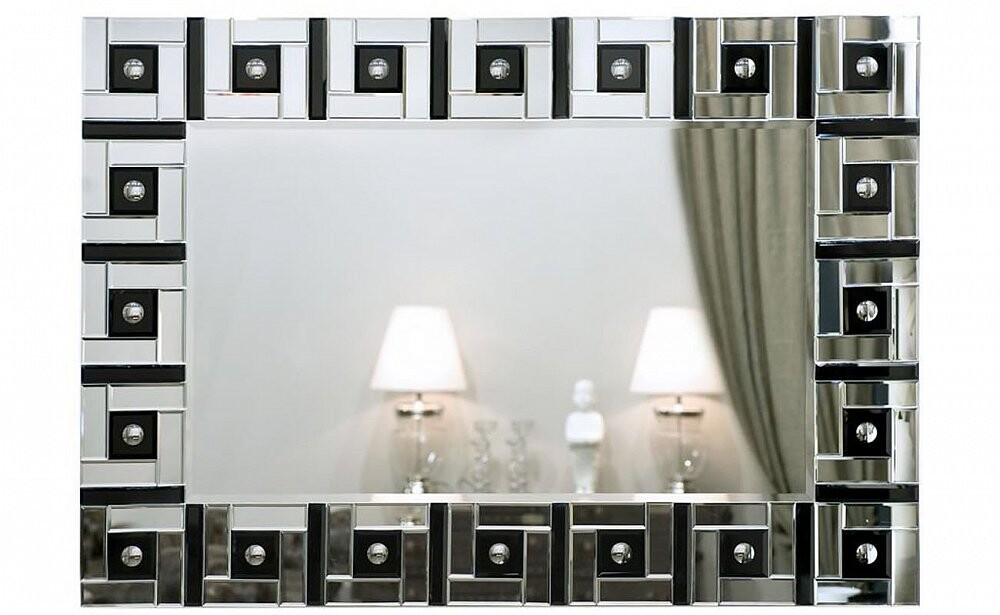 Зеркало декоративное прямоугольное в стеклянной раме Rubie