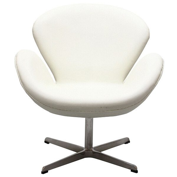 Кресло белое, экокожа Swan Chair - изображение 1