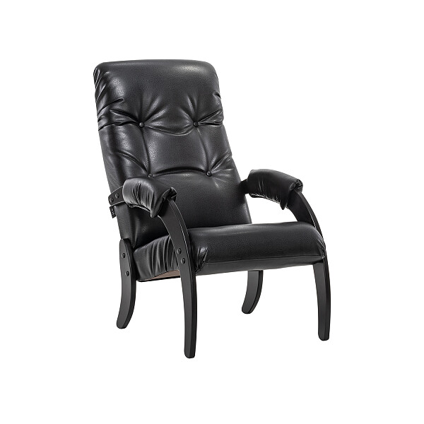 Кресло мягкое с деревянными ножками черное Vegas Lite Black - изображение 1