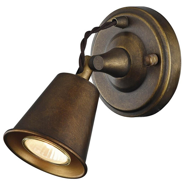 Спот настенный галогеновый бронзовый Glocke 1582-1W - изображение 1