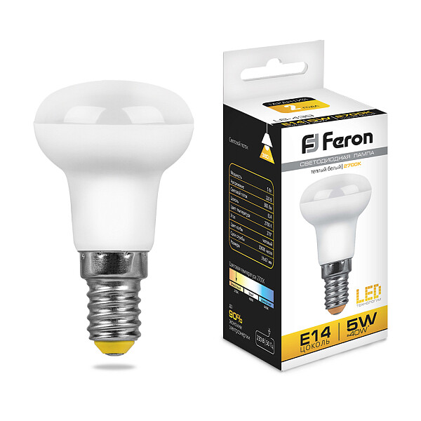 Лампа светодиодная Feron E14 5W 2700K LB-439 25516 - изображение 1