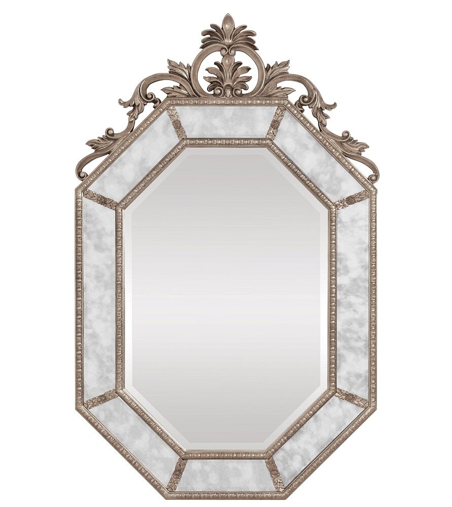 Зеркало восьмиугольное в серебряной раме "Лидс"