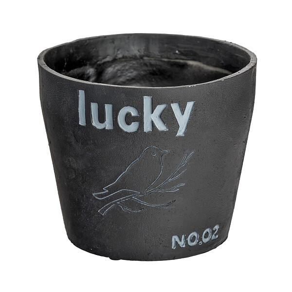 Цветочный горшок черный Lucky - изображение 1