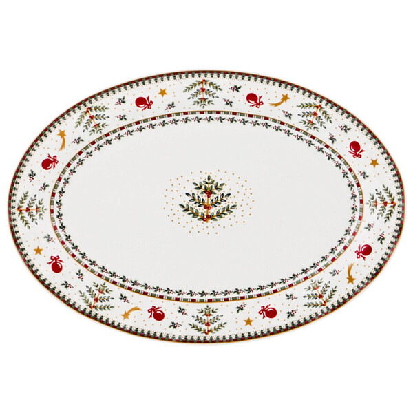 Блюдо фарфоровое белое овальное 30,5 см Christmas Collection - изображение 1