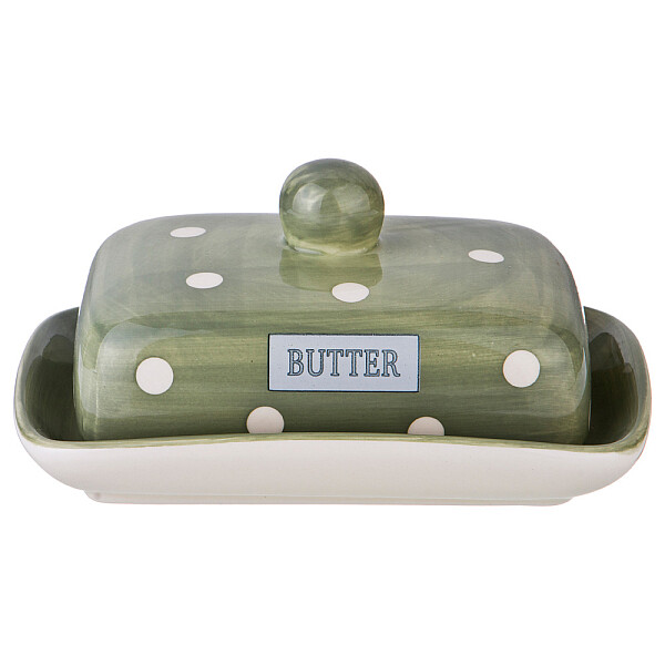 Масленка керамическая зеленая Green Butter - изображение 1