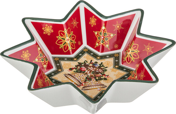 Салатник фарфоровый красный 17 см Christmas Collection - изображение 1
