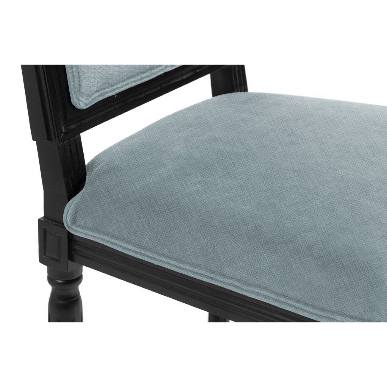 Стул обеденный голубой лен с черными ножками Overture - изображение 4