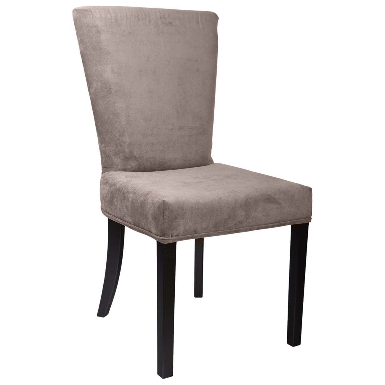 Стул обеденный с широкой спинкой коричнево-серый микровелюр Sophisticated - изображение 2