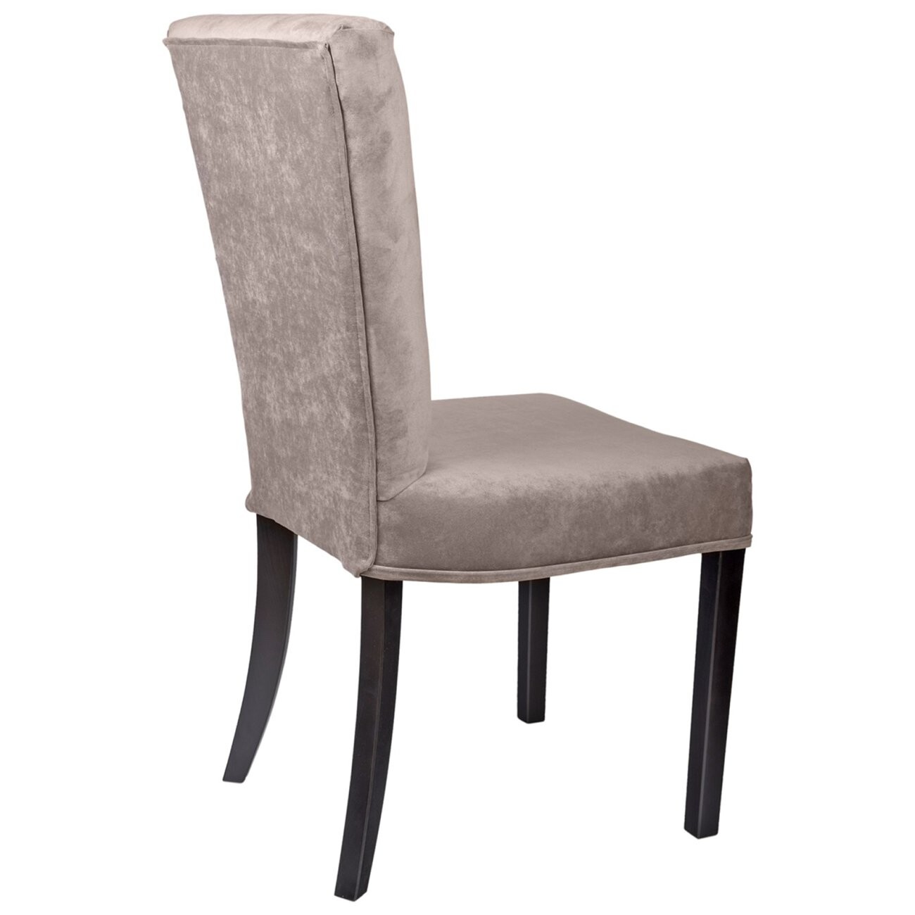 Стул обеденный с широкой спинкой коричнево-серый микровелюр Sophisticated - изображение 4