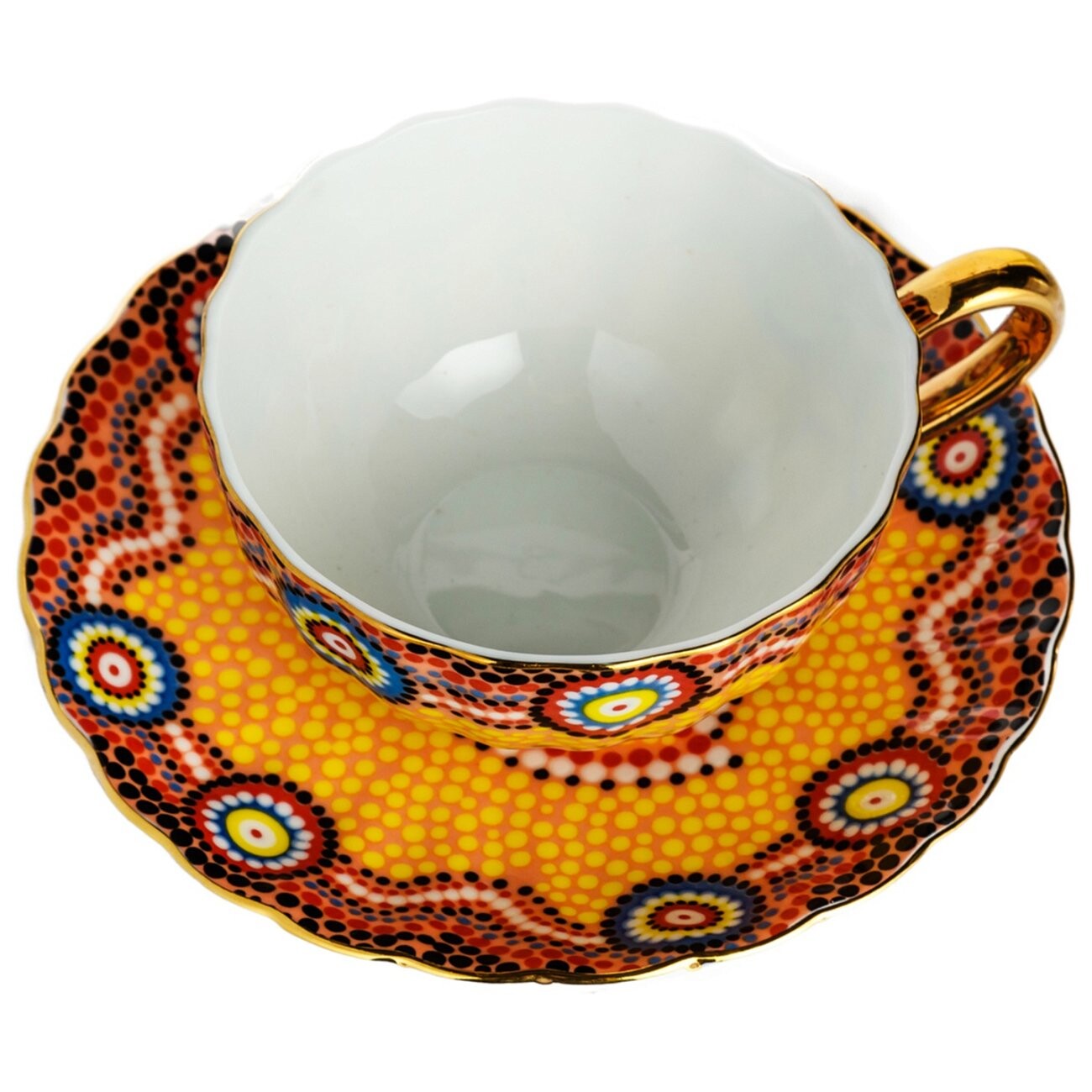 Чайная пара Мозаика Оранжевая - изображение 2