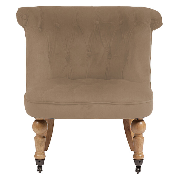 Кресло маленькое светло-коричневое со стяжкой Amelie French Country Chair - изображение 1