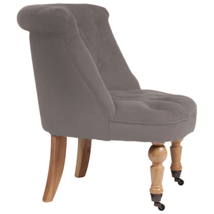 Кресло маленькое серое со стяжкой Amelie - изображение 4