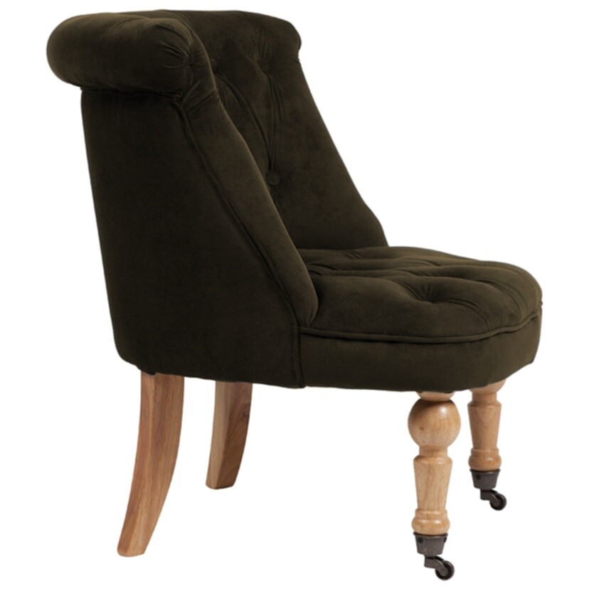 Кресло с мягкими подлокотниками серо-коричневое Amelie French Country Chair - изображение 4