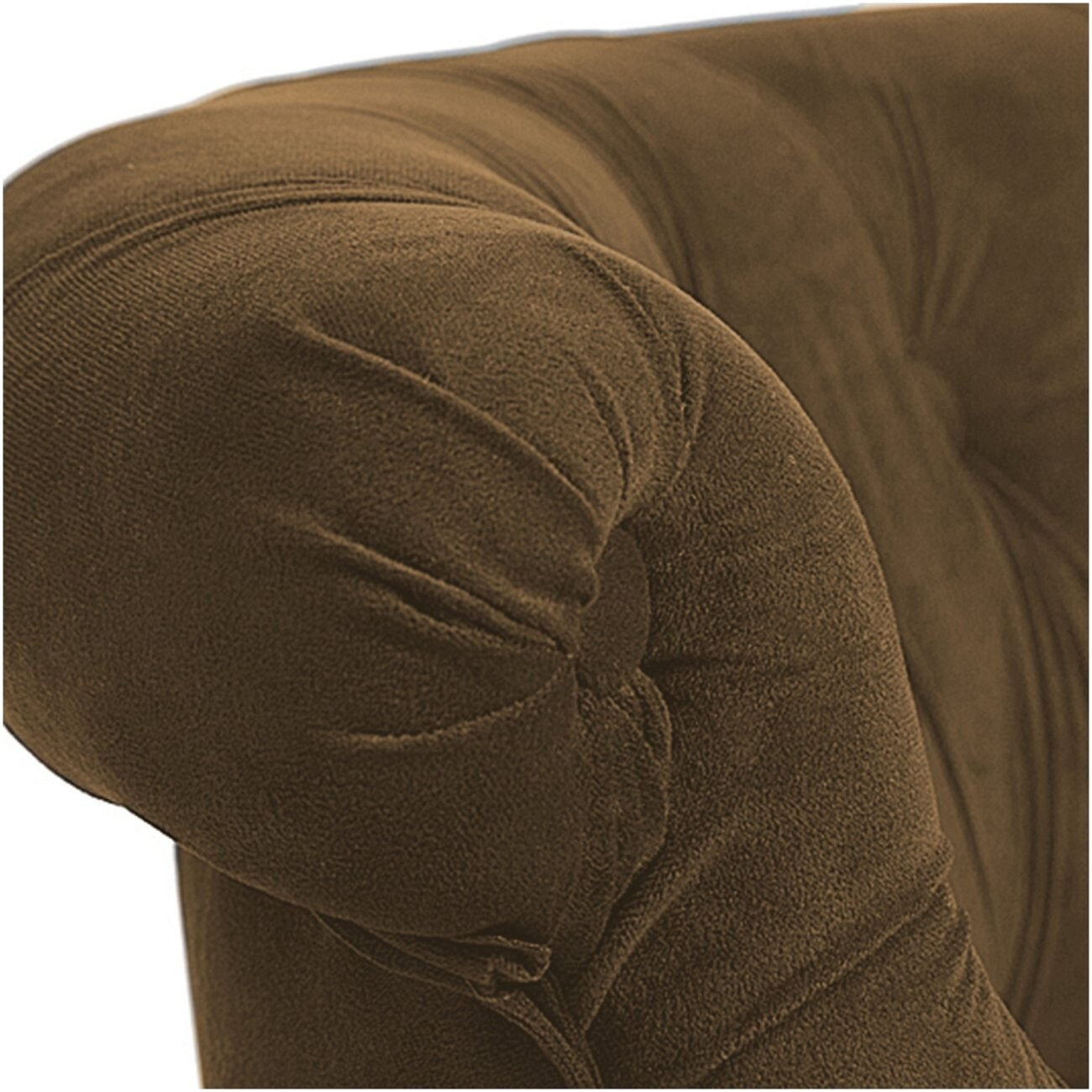 Кресло маленькое темно-коричневое со стяжкой Amelie - изображение 2