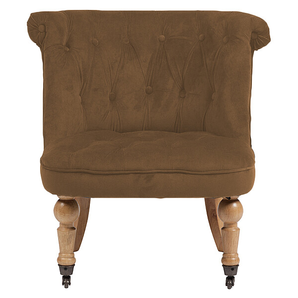 Кресло с мягкими подлокотниками коричневое Amelie French Country Chair - изображение 1