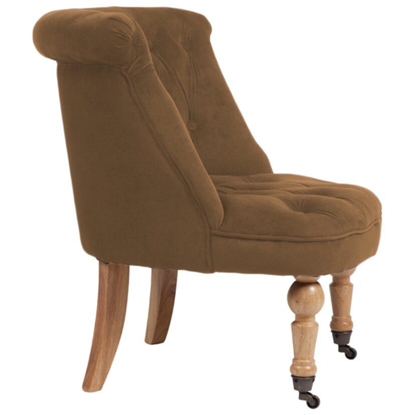 Кресло с мягкими подлокотниками коричневое Amelie French Country Chair - изображение 4
