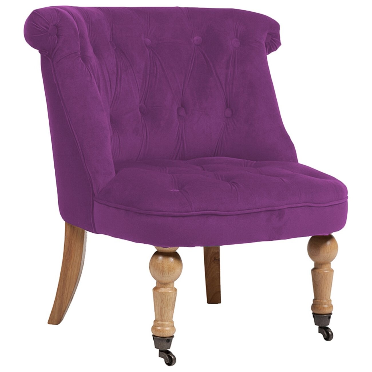 Кресло с мягкими подлокотниками фиолетовое Amelie French Country Chair - изображение 3